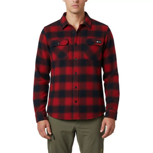 Chemise Trekking Merino Men - Red Blue - Fjork Merino