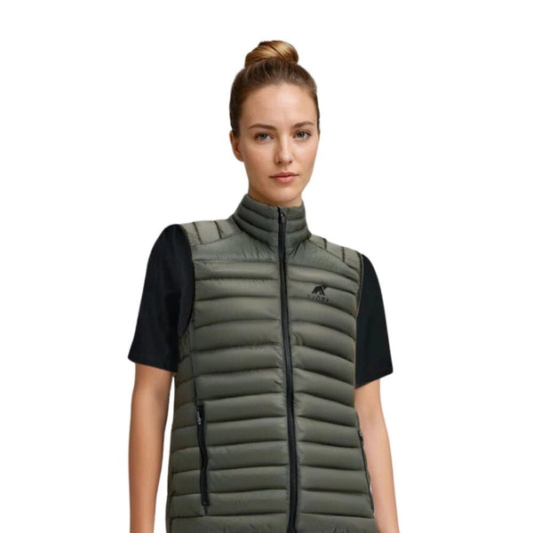 Doudoune sans manches Merino Nordend Women (2023) - Green Gstaad - Fjork Merino