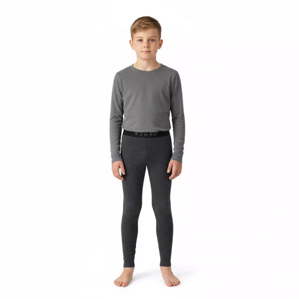 Legging Kids 210 - Grey Zinal - Fjork Merino