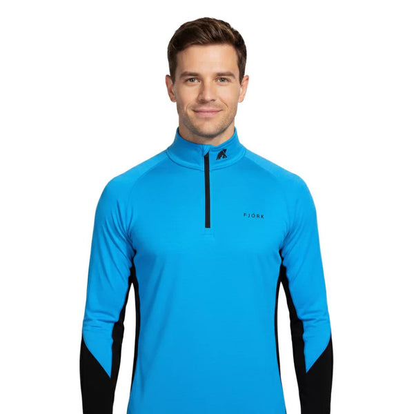 Tech Eiger Zip 210 Men - Turquoise Adelboden - Fjork Merino