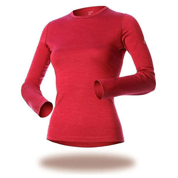 Bjork 210 Women ♻️ - FJORK Merino - Red Verbier - Baselayers