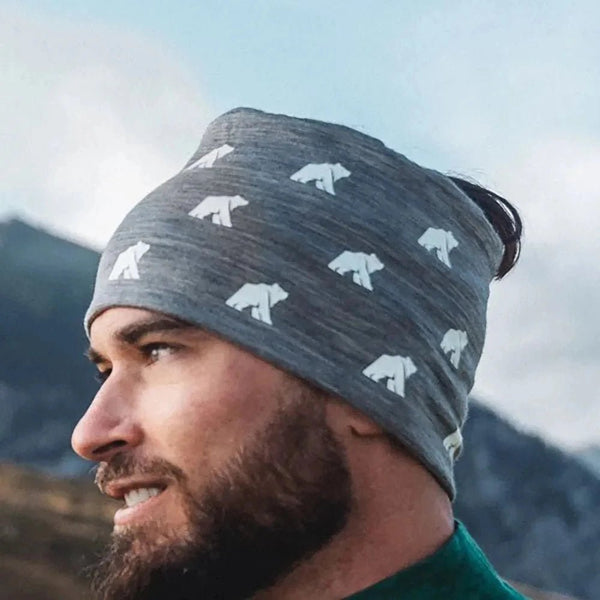 Cache cou réversible - Grey Saas Fee - Fjork Merino