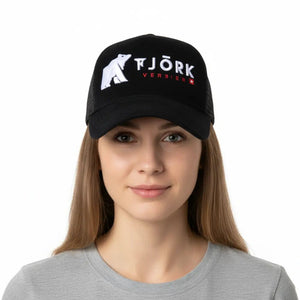 Casquette Baseball Fjork Merino - Black / White logo - Fjork Merino