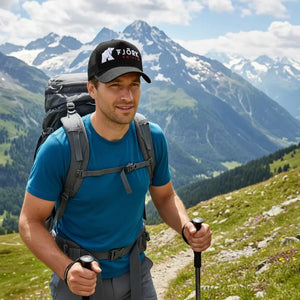 Casquette Baseball Fjork Merino - Black / White logo - Fjork Merino