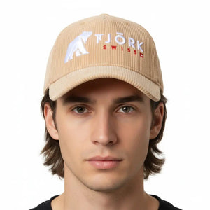Casquette Baseball Fjork Merino - Brown White logo - Fjork Merino