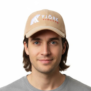Casquette Baseball Fjork Merino - Brown White logo - Fjork Merino