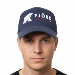 Casquette Baseball Fjork Merino - Navy / White logo - Fjork Merino