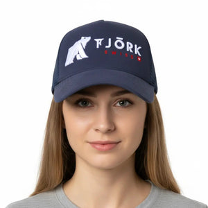 Casquette Baseball Fjork Merino - Navy / White logo - Fjork Merino