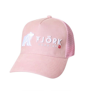 Casquette Baseball Fjork Merino - Pink / White logo - Fjork Merino