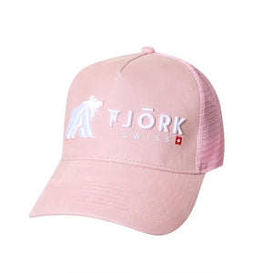 Casquette Baseball Fjork Merino - Pink / White logo - Fjork Merino