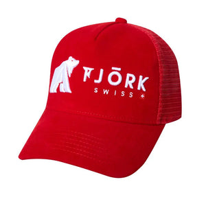 Casquette Baseball Fjork Merino - Red / White logo - Fjork Merino