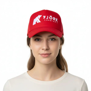 Casquette Baseball Fjork Merino - Red / White logo - Fjork Merino