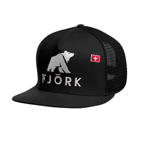 Casquette Trucker - Navy / White logo - Fjork Merino