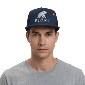 Casquette Trucker - Navy / White logo - Fjork Merino