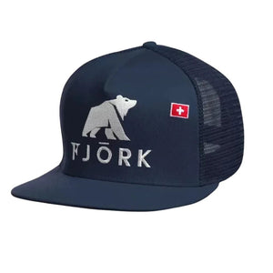 Casquette Trucker - Navy / White logo - Fjork Merino