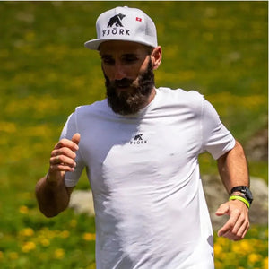 Casquette Trucker - White / Black logo - Fjork Merino