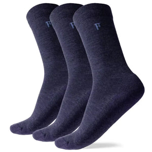Chaussettes City - Pack de 3 paires - Navy - Fjork Merino