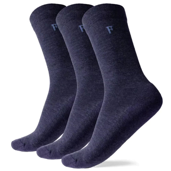 Chaussettes City - Pack de 3 paires - Navy - Fjork Merino