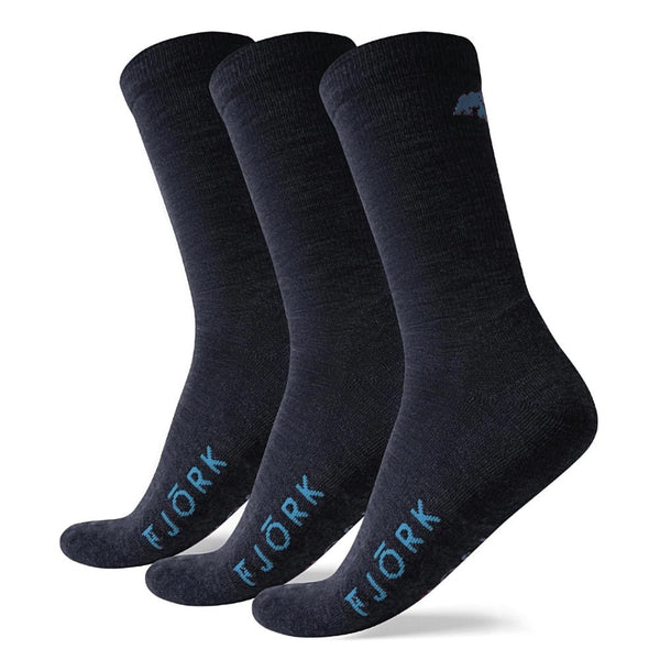 Chaussettes Classic Cut - Pack de 3 paires - Grey Zinal - Fjork Merino