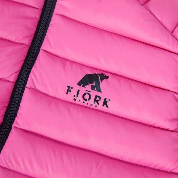 Doudoune sans manches Merino Nordend Women 📦 - Pink Montana - Fjork Merino