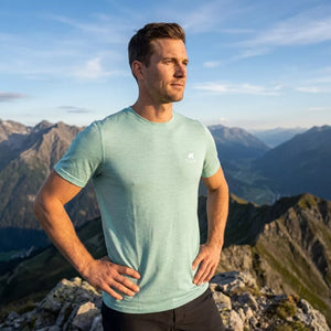 Finn MC 140 Men, coloris Green Engelberg, laine mérinos, Fjork Merino