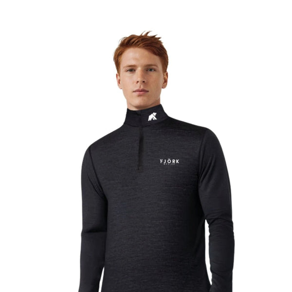 Finn Zip 210 Men 📦 - Black Laax - Fjork Merino