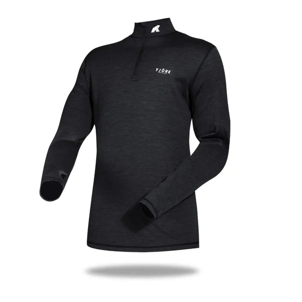 Finn Zip 210 Men ♻️ - FJORK Merino - Black Laax - Baselayers