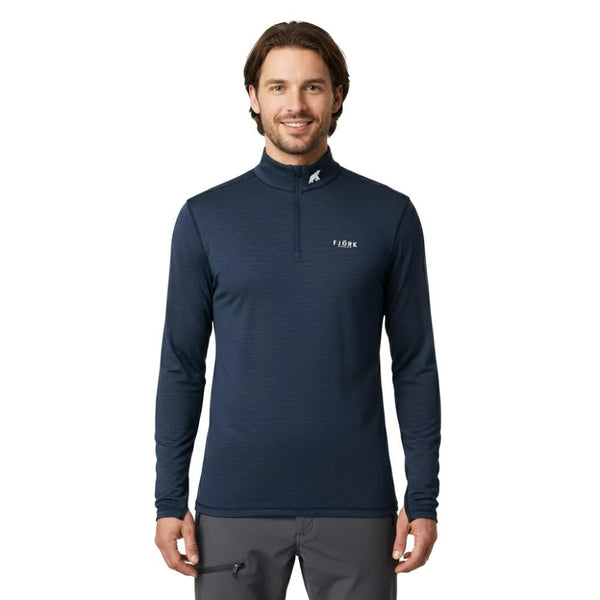 Finn Zip 210 Men - Blue St Moritz - Fjork Merino