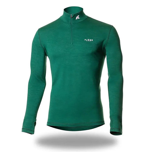 Finn Zip 210 Men ♻️ - FJORK Merino - Green Wengen - Baselayers