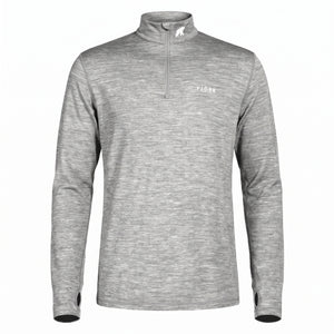 Finn Zip 210 Men, coloris Grey Saas Fee, laine mérinos, Fjork Merino