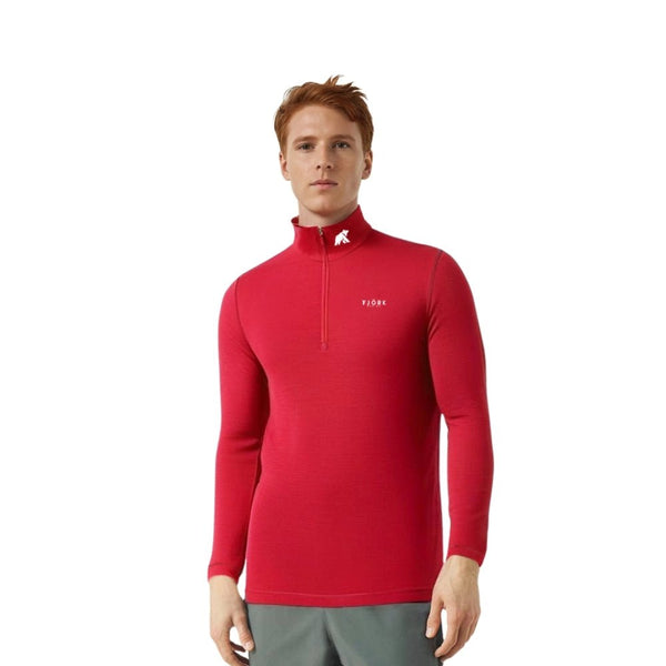 Finn Zip 210 Men 📦 - Red Verbier - Fjork Merino