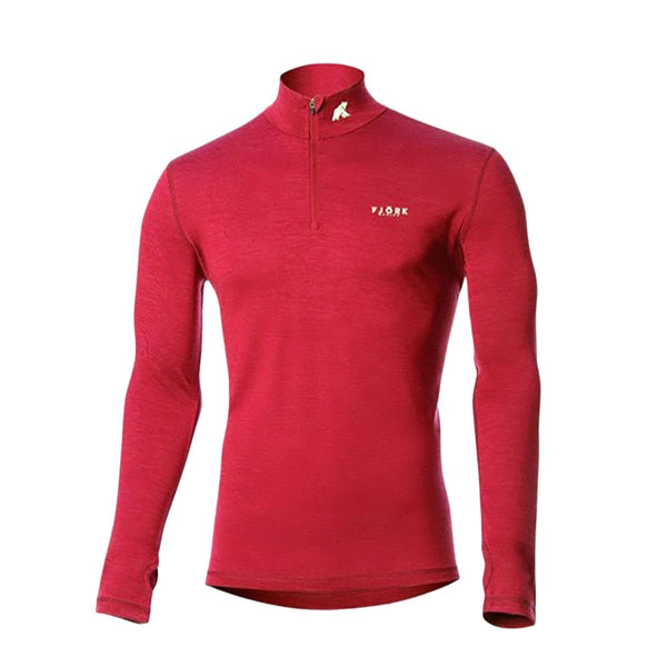 Finn Zip 210 Men 📦 - Red Verbier - Fjork Merino