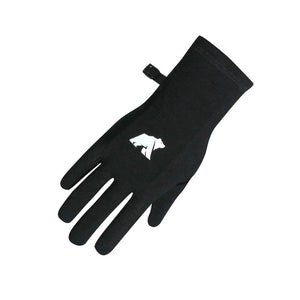 Gants de running Bishorn, coloris Black Laax, laine mérinos, Fjork Merino