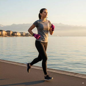 Gants de running Bishorn - Pink Montana - Fjork Merino