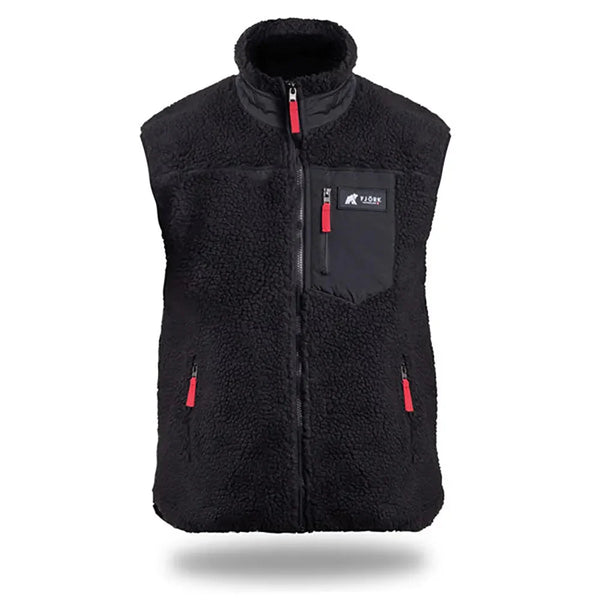 Gilet Fleece Pilatus MC Men ♻️ - FJORK Merino - Black Laax - Fleeces