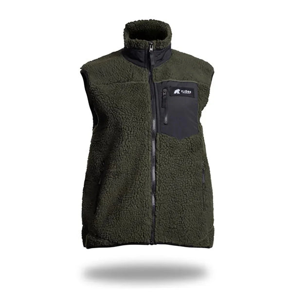 Gilet Fleece Pilatus MC Women ♻️ - FJORK Merino - Green Gstaad - Fleeces