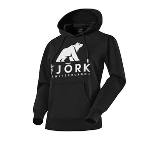 Hoodie Titlis Women - Black / White logo - Fjork Merino