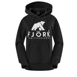 Hoodie Titlis Women - Grey / Turquoise logo - Fjork Merino