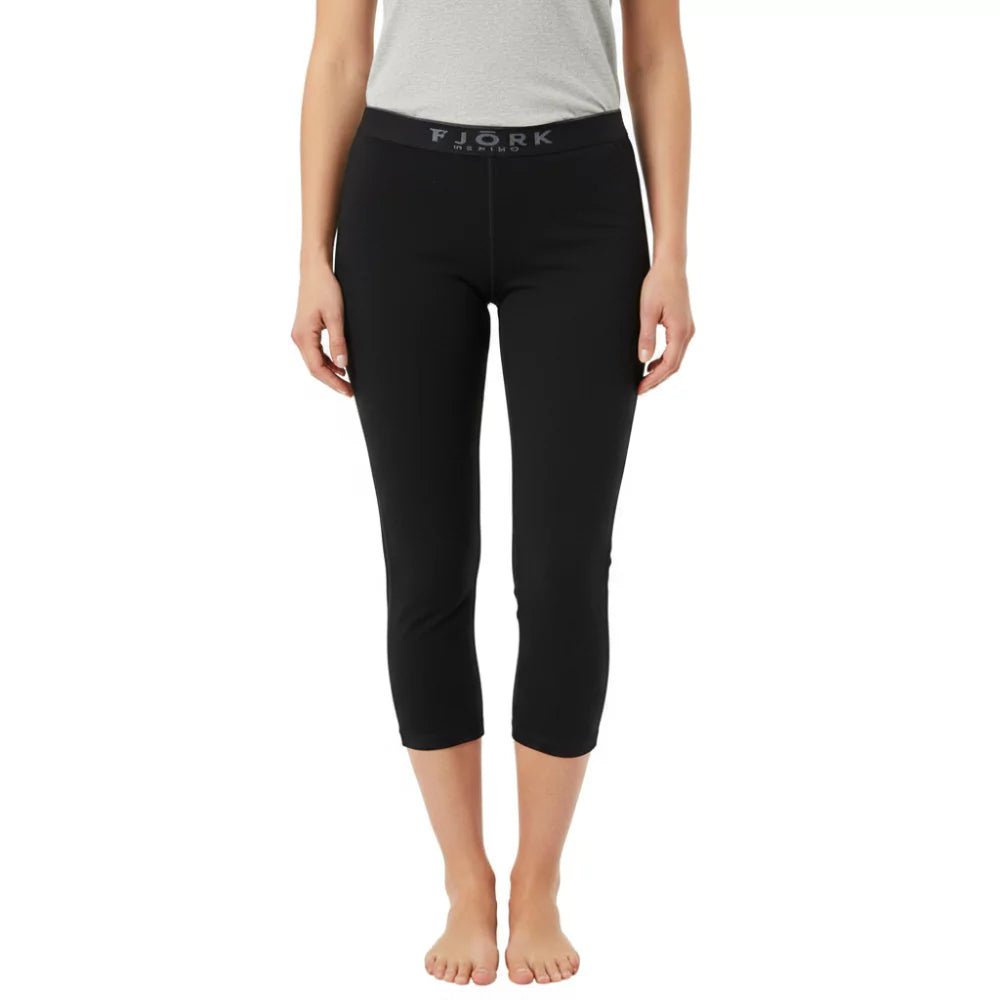 Legging Bjork 210 3/4 Women - Black Laax - Fjork Merino