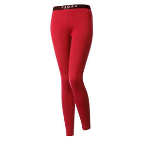 Legging Bjork 210 Women (2022) - Red Verbier - Fjork Merino
