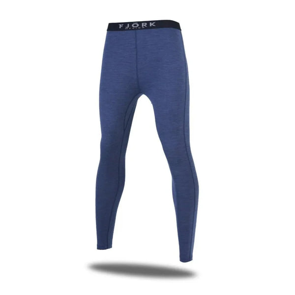 Legging Bjork 210 Women ♻️ - FJORK Merino - Blue St Moritz - Leggings