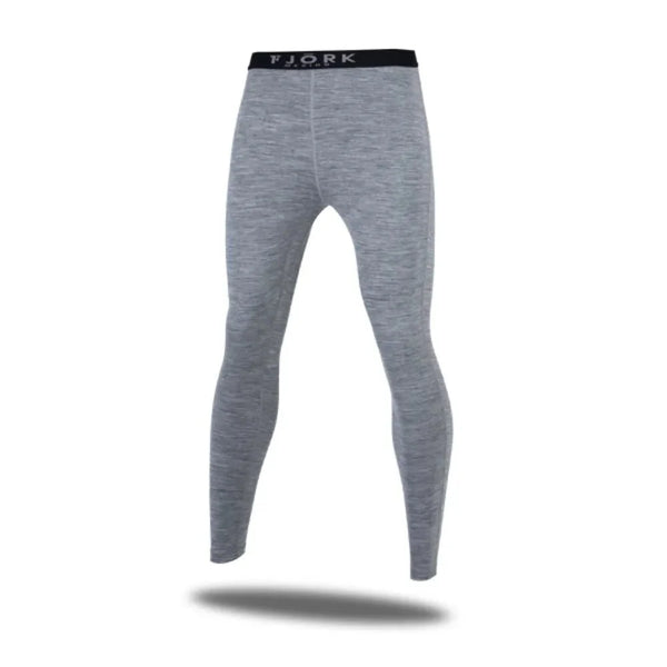 Legging Bjork 210 Women ♻️ - FJORK Merino - Grey Saas Fee - Leggings