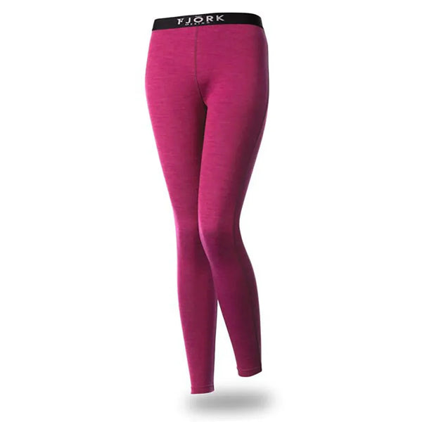 Legging Bjork 210 Women ♻️ - FJORK Merino - Pink Montana - Leggings