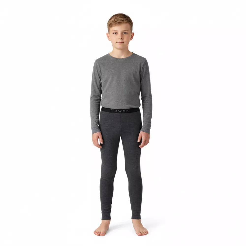 Legging Kids 210 - Grey Zinal - Fjork Merino