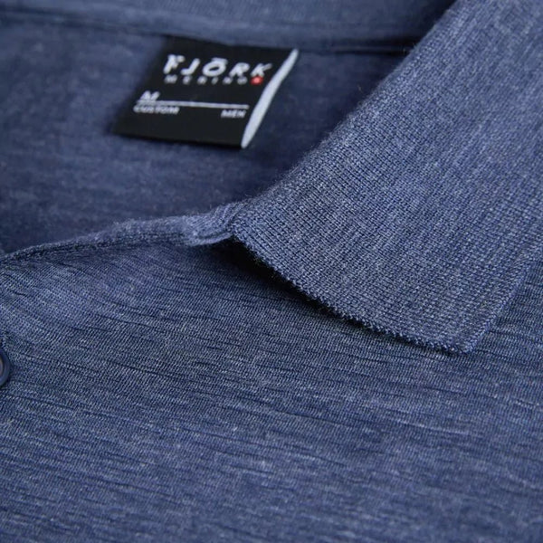 Polo Rigi Men - Blue St Moritz - Fjork Merino