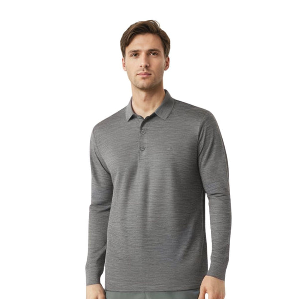 Polo Rigi ML Men - Grey Saas Fee - Fjork Merino