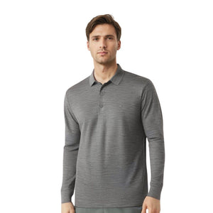 Polo Rigi ML Men 📦 - Grey Saas Fee - Fjork Merino