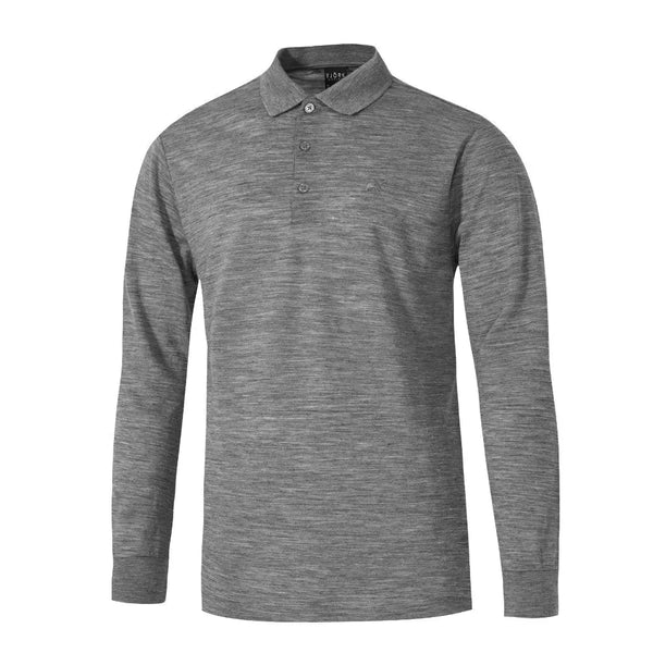 Polo Rigi ML Men - FJORK Merino - Grey Saas Fee - Polo