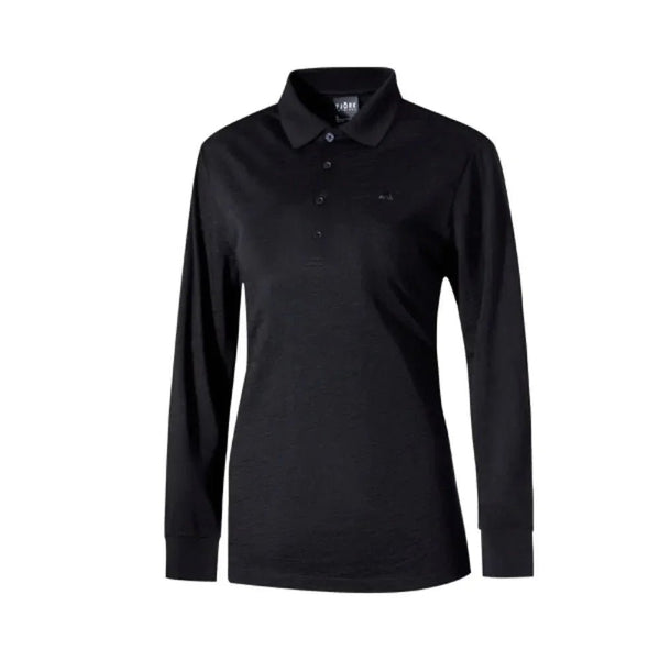 Polo Rigi ML Women - Black Laax - Fjork Merino