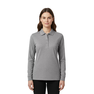 Polo Rigi ML Women - Grey Saas Fee - Fjork Merino